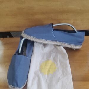 Sid Mashburn Espadrilles Blue Canvas Size 46 With Bag Made In Spain